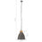 Hanglamp industrieel E27 35 cm ijzer en massief hout grijs