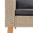 Tuinbank 2-zits met kussens poly rattan beige