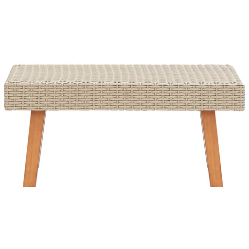 Tuintafel poly rattan beige