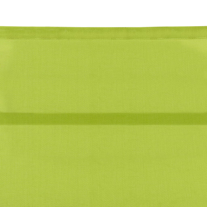 Ligbed textileen en aluminium groen