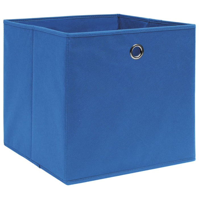 Opbergboxen 10 st 28x28x28 cm nonwoven stof blauw