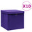 Opbergboxen met deksels 10 st 28x28x28 cm paars