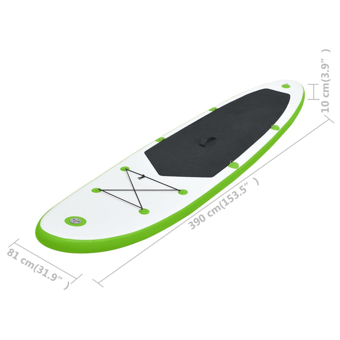 Stand Up Paddleboardset opblaasbaar groen en wit