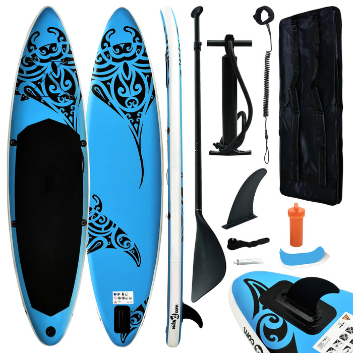 Stand Up Paddleboardset opblaasbaar 305x76x15 cm blauw