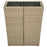 Salontafel 41,5x41,5x44 cm poly rattan en gehard glas beige