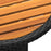 Tuintafel Ø60x75 cm acaciahout en poly rattan zwart