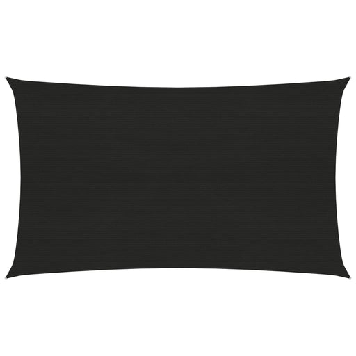 Zonnezeil 160 g/m² 2x5 m HDPE zwart