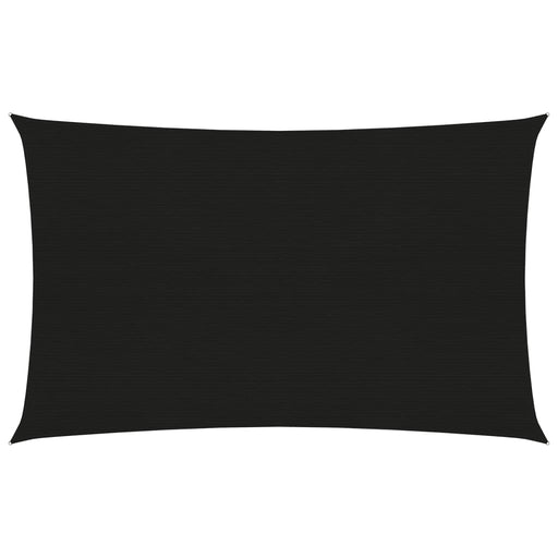 Zonnezeil 160 g/m² 2,5x4,5 m HDPE zwart