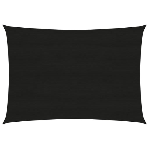 Zonnezeil 160 g/m² 3x4,5 m HDPE zwart