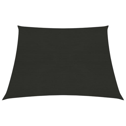 Zonnezeil 160 g/m² 3/4x2 m HDPE zwart