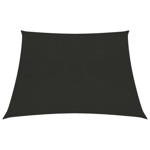 Zonnezeil 160 g/m² 3/4x3 m HDPE zwart