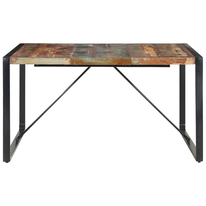 Eettafel 140x140x75 cm massief gerecycled hout