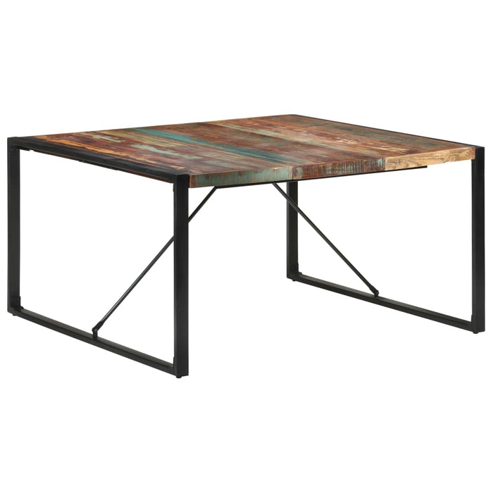 Eettafel 140x140x75 cm massief gerecycled hout