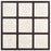 Wandpaneel handgesneden 60x60x1,5 cm MDF bruin en wit