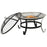 Vuurplaats en barbecue 2-in-1 met pook 56x56x49 cm rvs