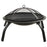 Vuurschaal en barbecue 2-in-1 met pook 56x56x49 cm staal