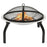 Vuurschaal en barbecue 2-in-1 met pook 56x56x49 cm rvs