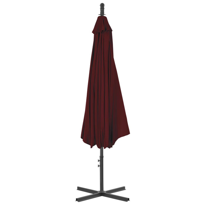 Zweefparasol met stalen paal 300 cm bordeauxrood