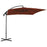 Zweefparasol met stalen paal 250x250 cm terracottakleurig