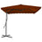 Parasol met stalen paal 250x250x230 cm terracottakleurig