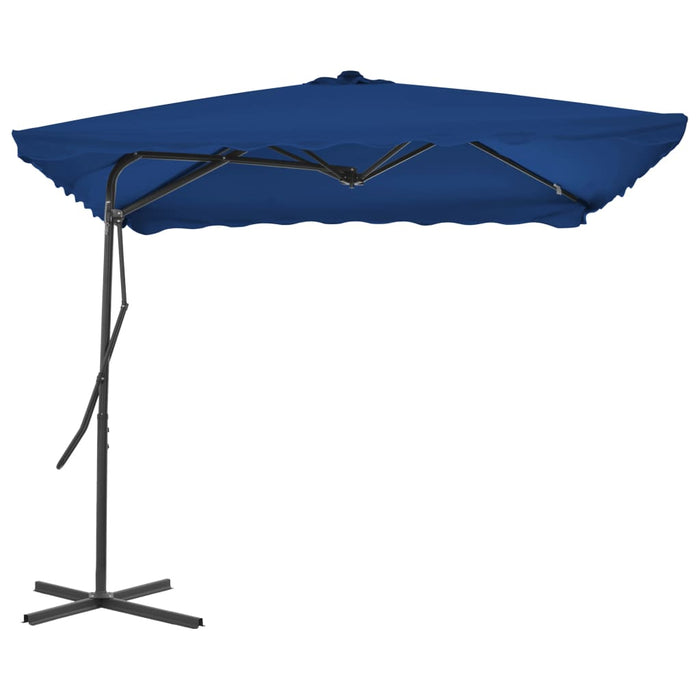 Parasol met stalen paal 250x250x230 cm blauw