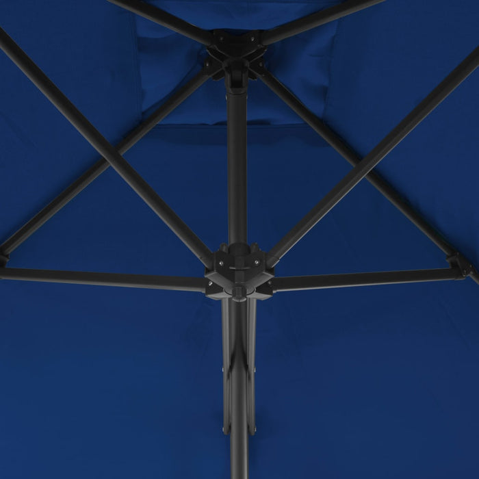 Parasol met stalen paal 250x250x230 cm blauw