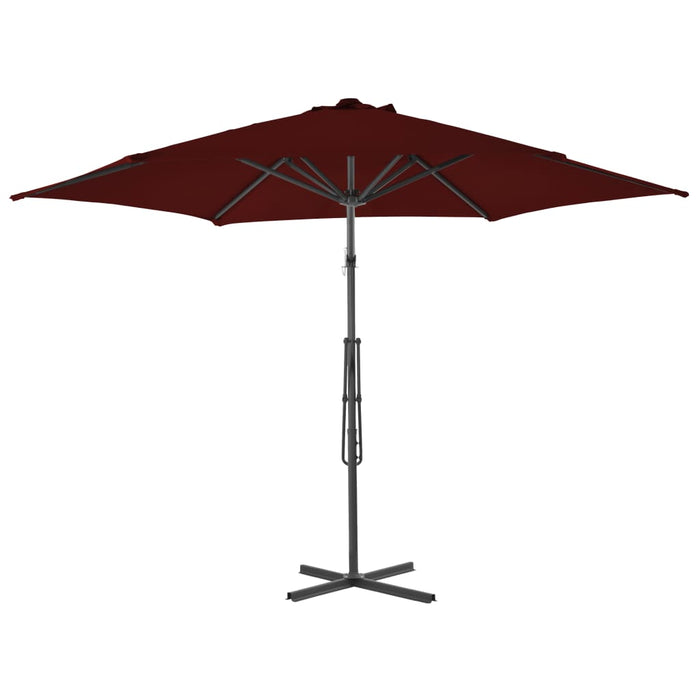 Parasol met stalen paal 300x230 cm bordeauxrood