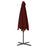 Parasol met stalen paal 300x230 cm bordeauxrood