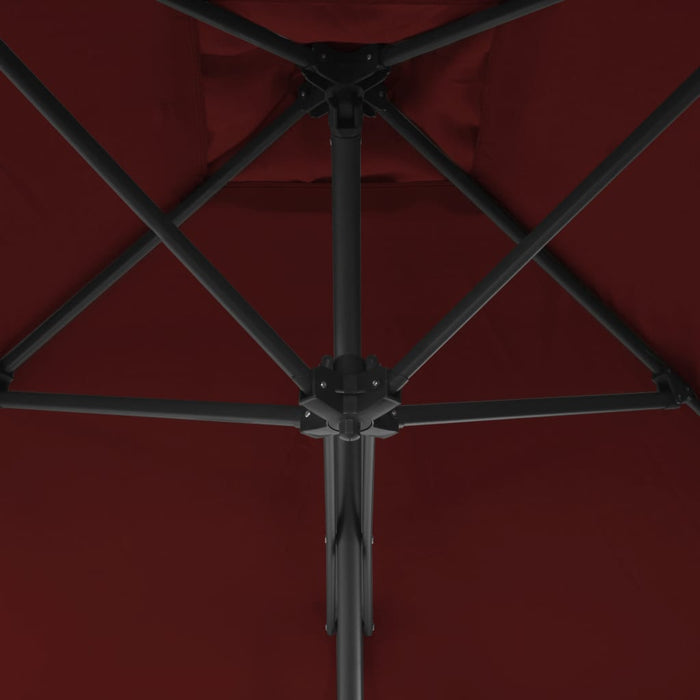 Parasol met stalen paal 300x230 cm bordeauxrood