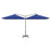 Parasol dubbel met stalen paal 600x300 cm azuurblauw