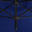 Parasol dubbel met stalen paal 600 cm azuurblauw