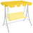 Vervangingsluifel voor schommelbank 188/168x110/145 cm geel