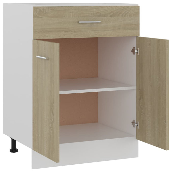 Onderkast met lade 60x46x81,5 cm spaanplaat sonoma eikenkleurig