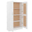 Boekenkast 82,5x30,5x150 cm bewerkt hout hoogglans wit