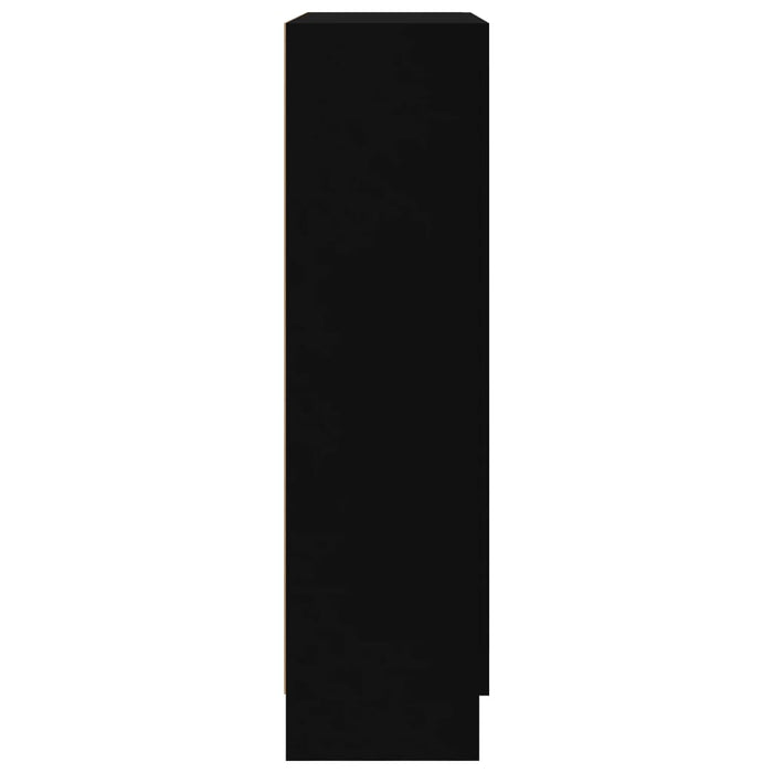 Vitrinekast 82,5x30,5x115 cm spaanplaat zwart