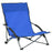 Strandstoelen 2 st inklapbaar stof blauw