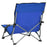 Strandstoelen 2 st inklapbaar stof blauw