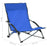 Strandstoelen 2 st inklapbaar stof blauw