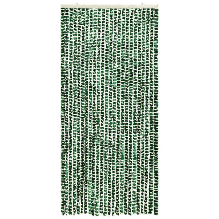 Vliegengordijn 100x220 cm chenille groen en wit