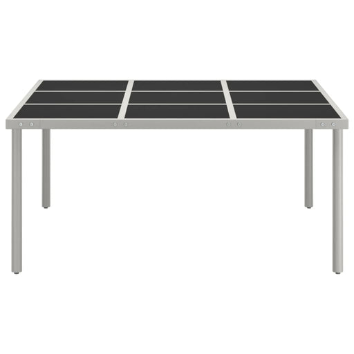 Tuintafel 170x170x74,5 cm glas en staal