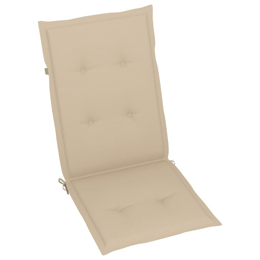 Tuinstoelkussens 6 st 120x50x3 cm beige