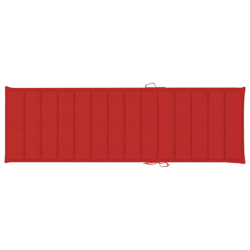 Ligbedkussen 200x60x3 cm stof rood