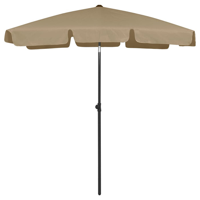 Strandparasol 180x120 cm taupe