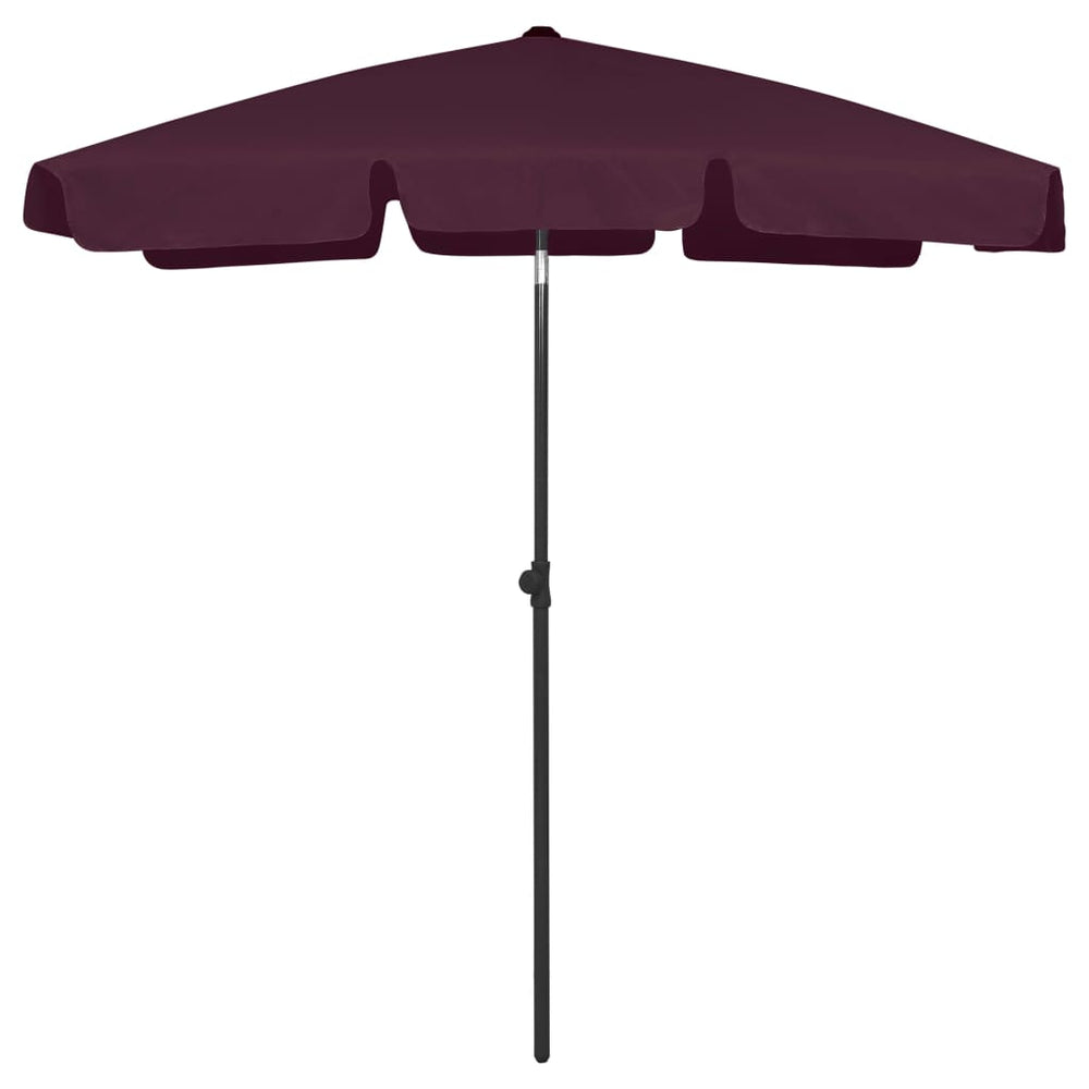 Strandparasol 180x120 cm bordeauxrood