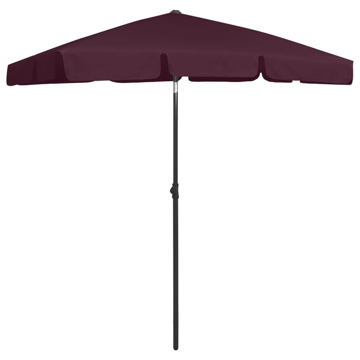 Strandparasol 180x120 cm bordeauxrood