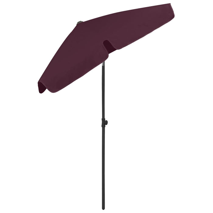 Strandparasol 180x120 cm bordeauxrood