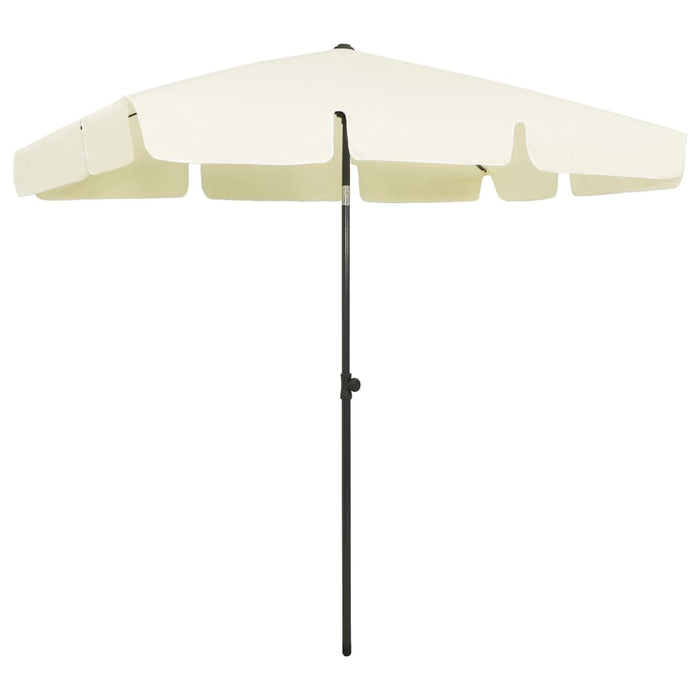 Strandparasol 200x125 cm zandgeel