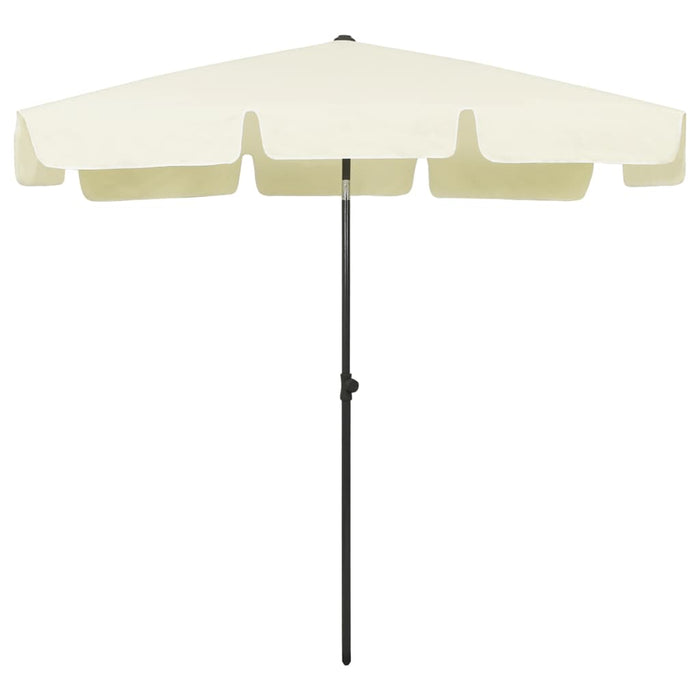 Strandparasol 200x125 cm zandgeel