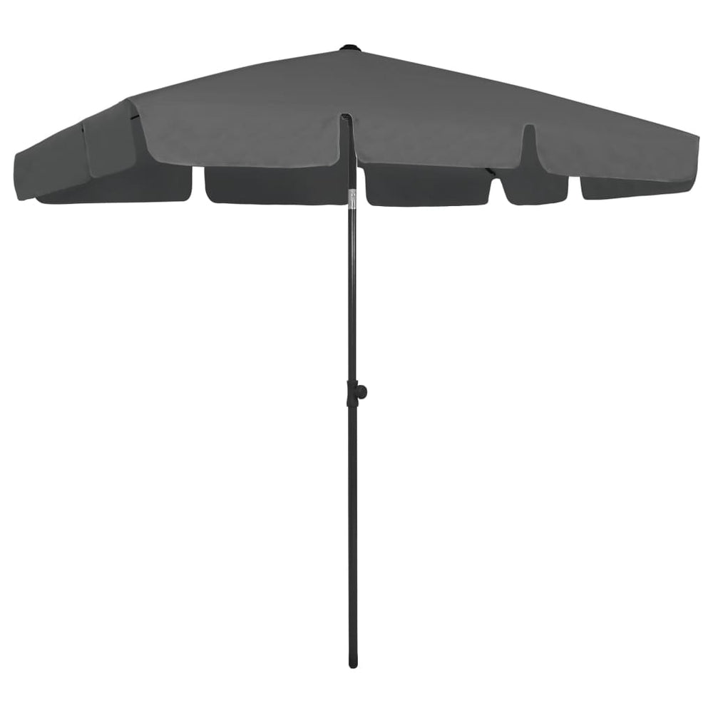 Strandparasol 200x125 cm antracietkleurig