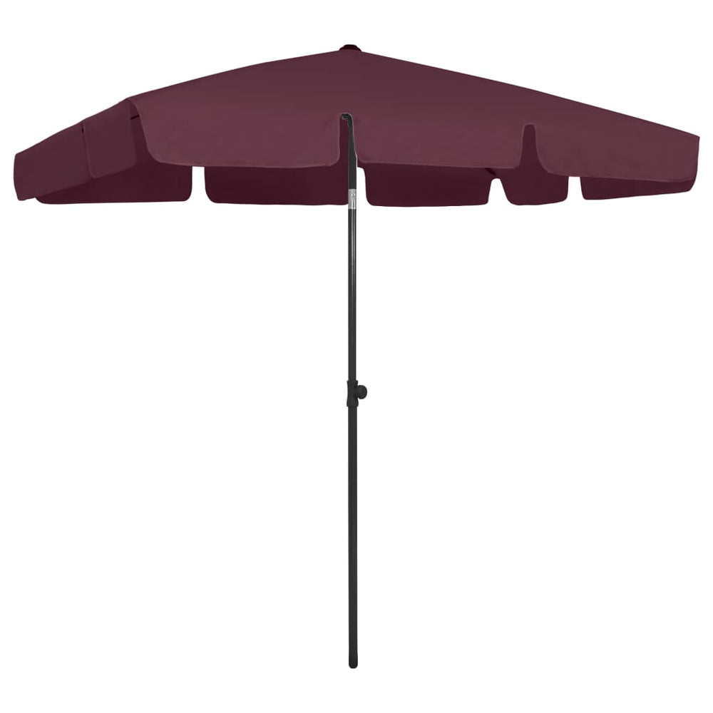 Strandparasol 200x125 cm bordeauxrood